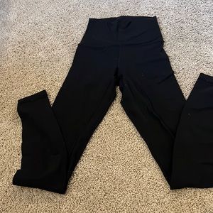 28” align black lulu lemon leggings